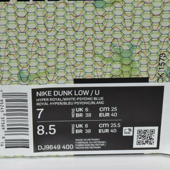 Nike Dunk Low x Union Passport Pack Argon Size 7 DJ9649-400 - Picture 7 of 10